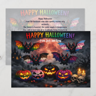 🎃🌈 Queere und gruselige Halloween-Karte Einladung