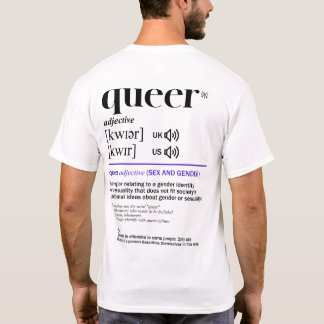 Quees Wörterbuch, nicht binärer Stolz T-Shirt