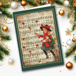 Quel enfant est cette carte de Noël d'art musical