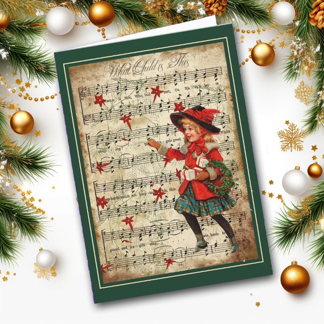 Quel enfant est cette carte de Noël d'art musical (Créateur téléchargé)