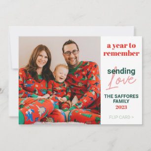 Quelle année Famille Noël Carte photo