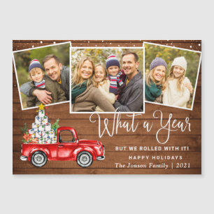 Quelle année Noël 3 Photo Carte magnétique