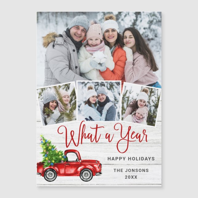 Quelle année Noël 4 PHOTO Carte magnétique (Devant)