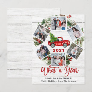 Quelle année Noël Camion rouge 6 Carte photo