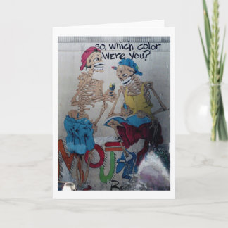 Quelle couleur étaient vous carte de voeux