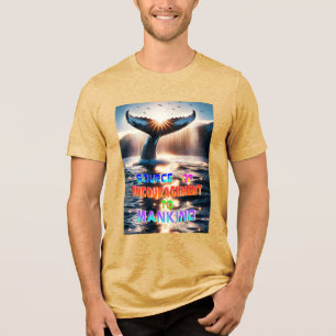 Quelle der Förderung der Menschheit Tri-Blend Shirt
