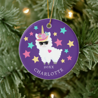 Quelle étoile Llama Unicorn ornement de Noël