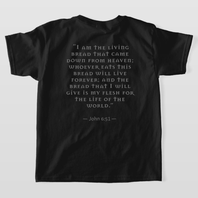Quelle und Gipfel: Zitat des Heiligen Eucharisten  T-Shirt (AblageHinten)