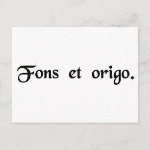 Quelle und Ursprung. Postkarte