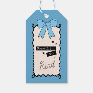 Quelque chose à lire joli étiquette cadeau rose