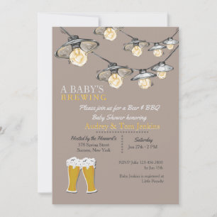 Quelque chose brasse Baby shower 2 Invitation