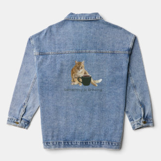 Quelque Chose Brûle Une Veste Denim