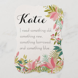 Quelque chose d'ancien   Bridesmaid Faire-part de 