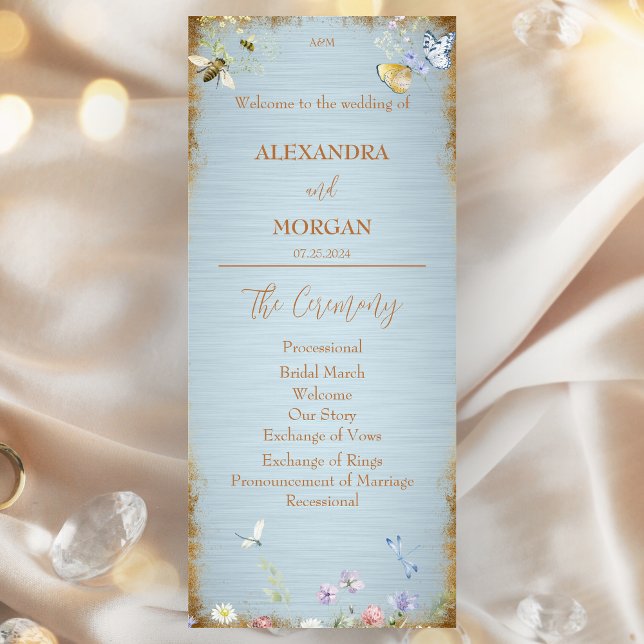 Quelque chose de bleu Élégant programme de mariage (Créateur téléchargé)