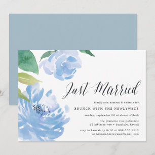Quelque chose de bleu Invitation de Mariage Brun