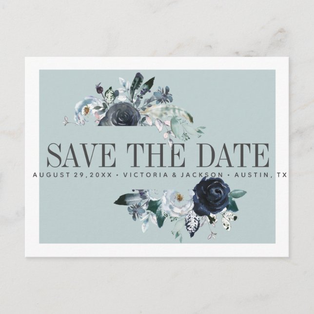 Quelque Chose de Bleu | MARIEZ-VOUS BOHÈME CARTE D (Devant)