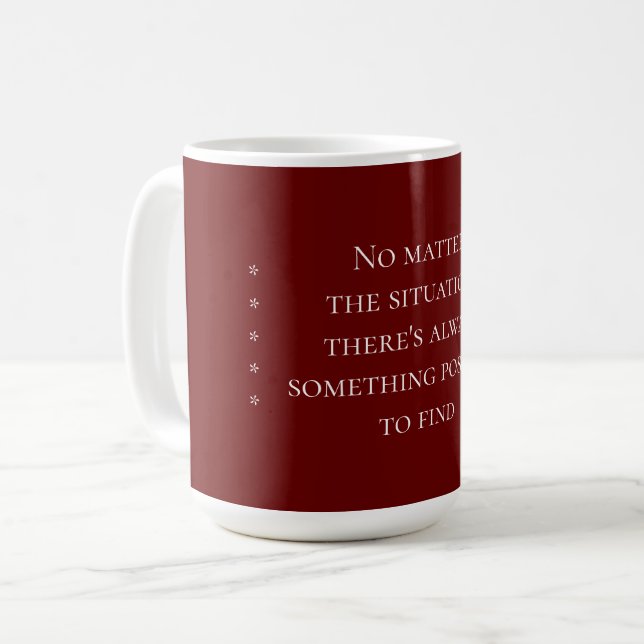 Quelque chose de positif - mug (Devant gauche)