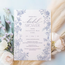 Quelque chose Invitation Fête des mariées Toile Bl