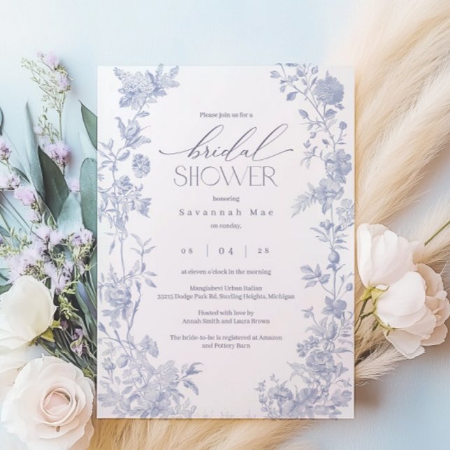 Quelque chose Invitation Fête des mariées Toile Bl (Créateur téléchargé)