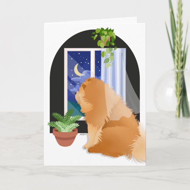 QUELQUE PART LÀ-BAS  Cartes d'art de Chow (Devant)