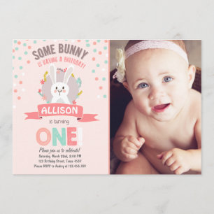Quelques Bunny Pâques Printemps Invitation Anniver