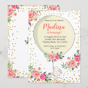 Quelques Bunny Pâques Printemps Invitations Annive