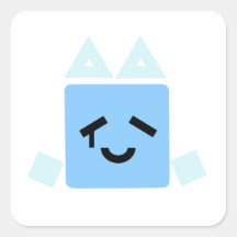 Quelques uns Happy one cube cyan jsab autocollant