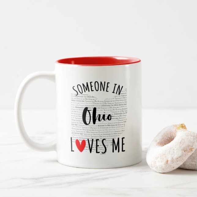 Quelqu'Un Dans L'Ohio M'Aime Mapper La Mug De Café (Avec donut)