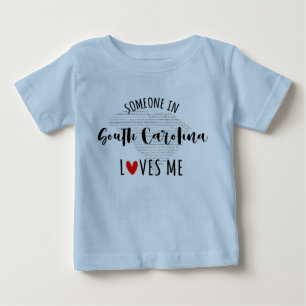 Quelqu'Un En Caroline Du Sud M'Aime Un T-shirt Béb