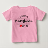 Quelqu'Un En Pennsylvanie M'Aime Carte T-shirt Béb