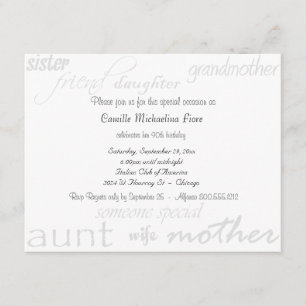 Quelqu'un - femelle - invitation spéciale