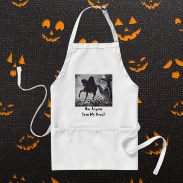 Quelqu'Un M'A-T-Il Vu La Tête ? tablier (Funny Quote Headless Horseman Adult Apron)