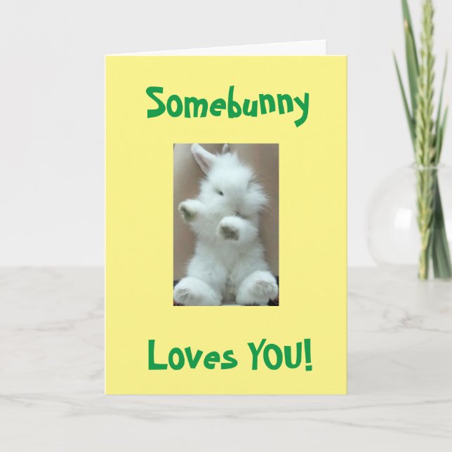 QUELQU'UN VOUS AIME....****MOI**** CARTE DE PÂQUES (Devant)