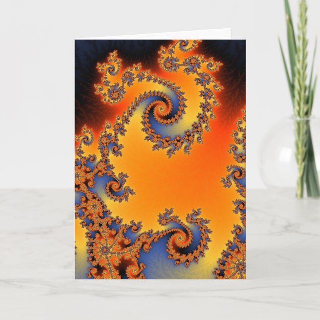 Quenched Double Spiral Greetings Karte (Vorderseite)
