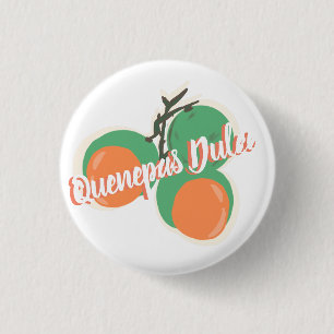 Quenepas Spanische Limes Frucht Handgezeichnet Button