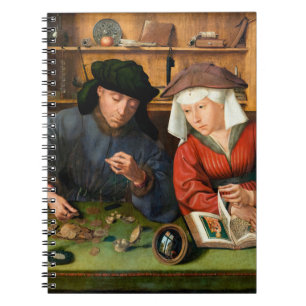 Quentin Matsys - Der Geldwechsler und seine Frau Notizblock