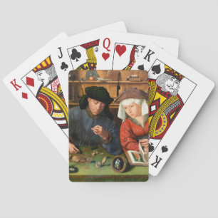 Quentin Matsys - Der Geldwechsler und seine Frau Spielkarten