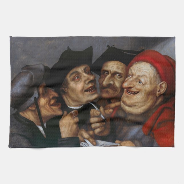 Quentin Matsys - Der Kaufvertrag Geschirrtuch (Horizontal)