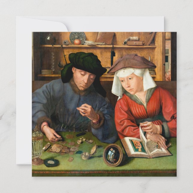 Quentin Matsys - Der Moneylender und seine Ehefrau Einladung (Vorderseite)
