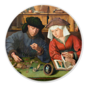Quentin Matsys - Der Moneylender und seine Ehefrau Keramikknauf