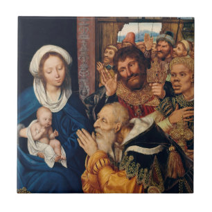 Quentin Matsys - Die Anbetung der Könige Fliese