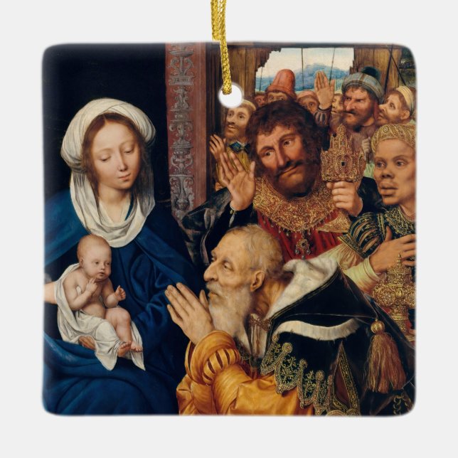 Quentin Matsys - Die Verehrung der Magi Keramikornament (Vorderseite)
