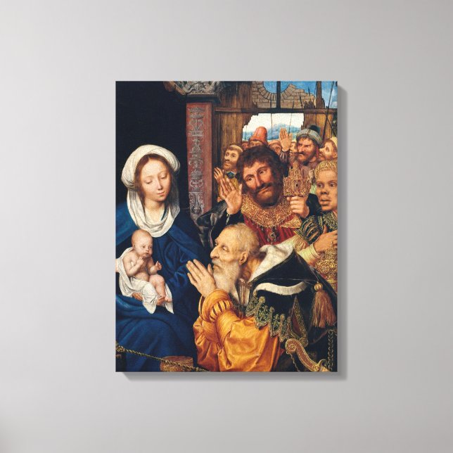 Quentin Matsys - Die Verehrung der Magi Leinwanddruck (Vorderseite)