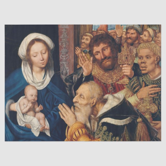Quentin Matsys - Die Verehrung der Magi Seidenpapier (Vorderseite)