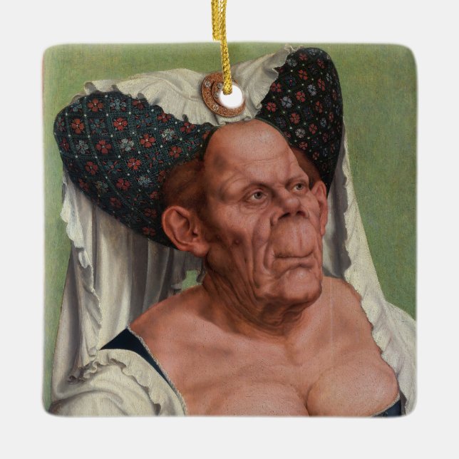 Quentin Matsys - Eine Groteske Alte Frau Keramikornament (Vorderseite)