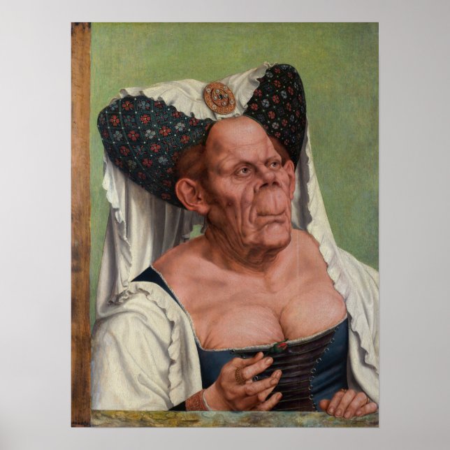 Quentin Matsys - Eine Groteske Alte Frau Poster (Vorne)