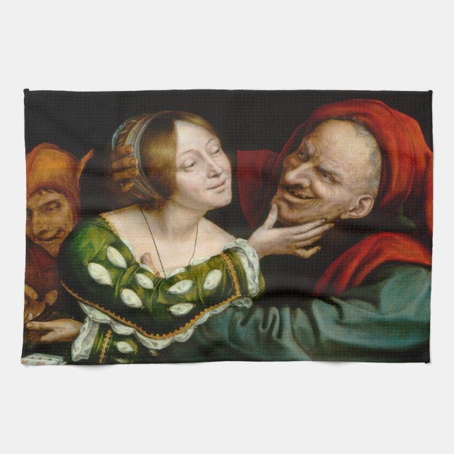 Quentin Matsys - Matched Lovers Geschirrtuch (Horizontal)