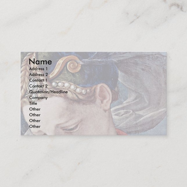 Querdetail durch Bronzino Angelo Visitenkarte (Vorderseite)