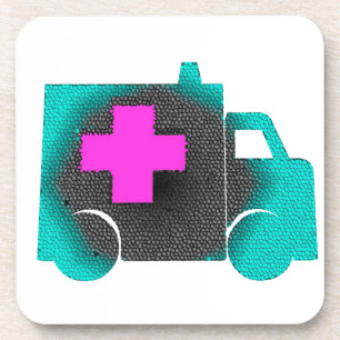 querer blauer Krankenwagenkrankenschwester emt Untersetzer