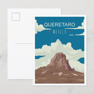 Querétaro Mexiko Kunst Vintage Reiseillustration Postkarte